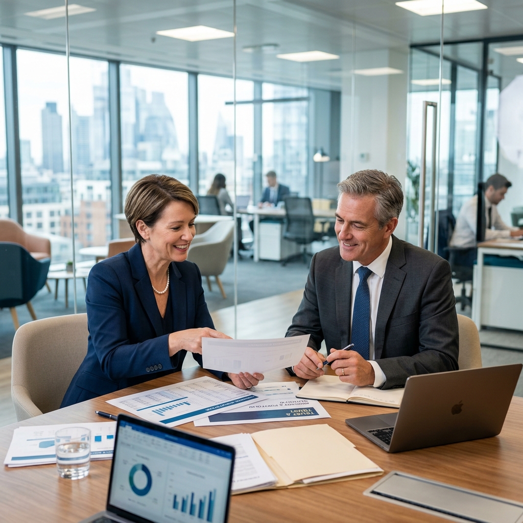 Corporate Financial Advisors in Discussion